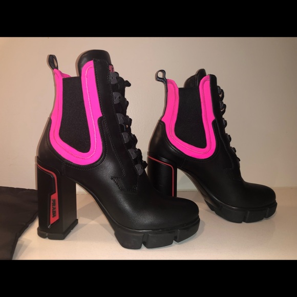 Fluorescent Leather Ankle Boots - Picture 6 of 8